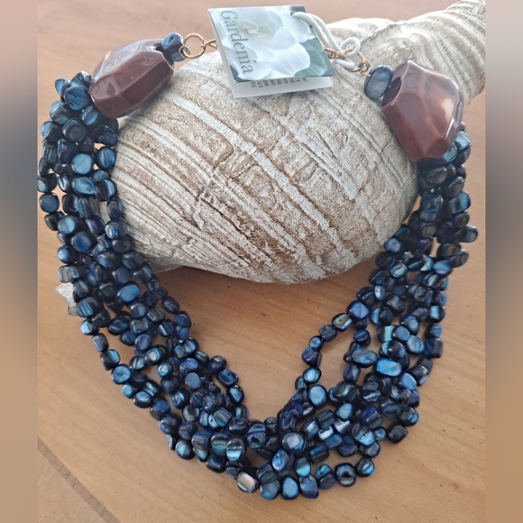 Gardinia Fresh Water Pearl Multi Strand Layer Necklace - Picture 1 of 5